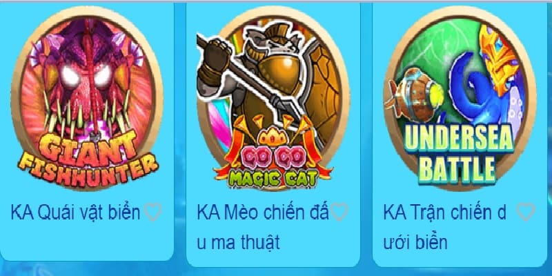 Nhà cung cấp KA - Đối tác cung cấp các tựa game bắn cá hot trên sảnh chơi